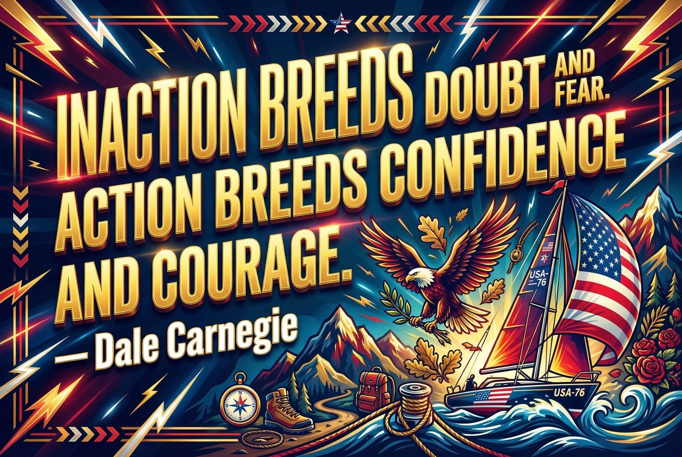 Courage — Courage Is Not the Absence of Fear — Bold South Africa inspirational print
