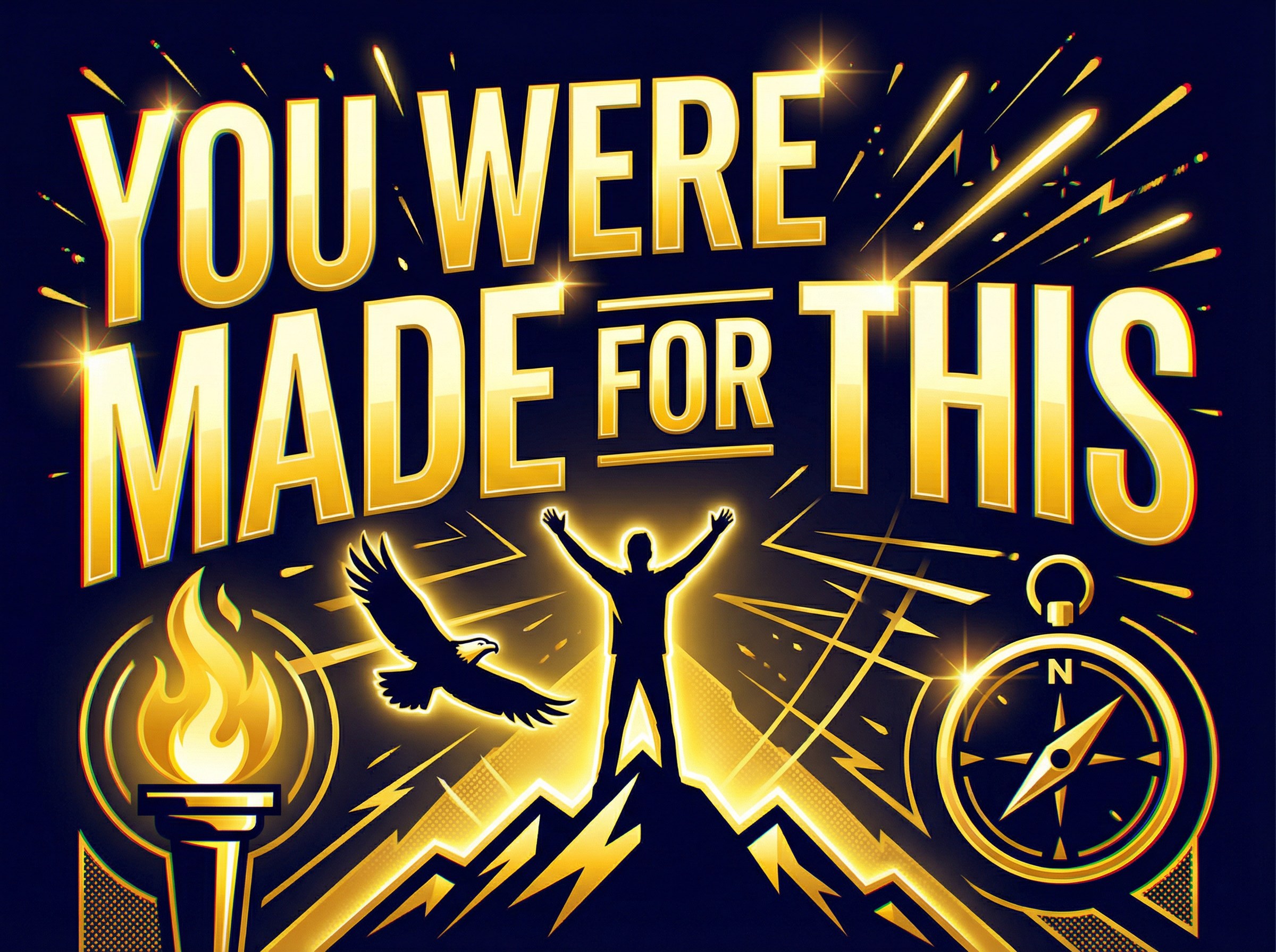 Daily Motivation — You Were Made for This — Bold & Powerful inspirational sign
