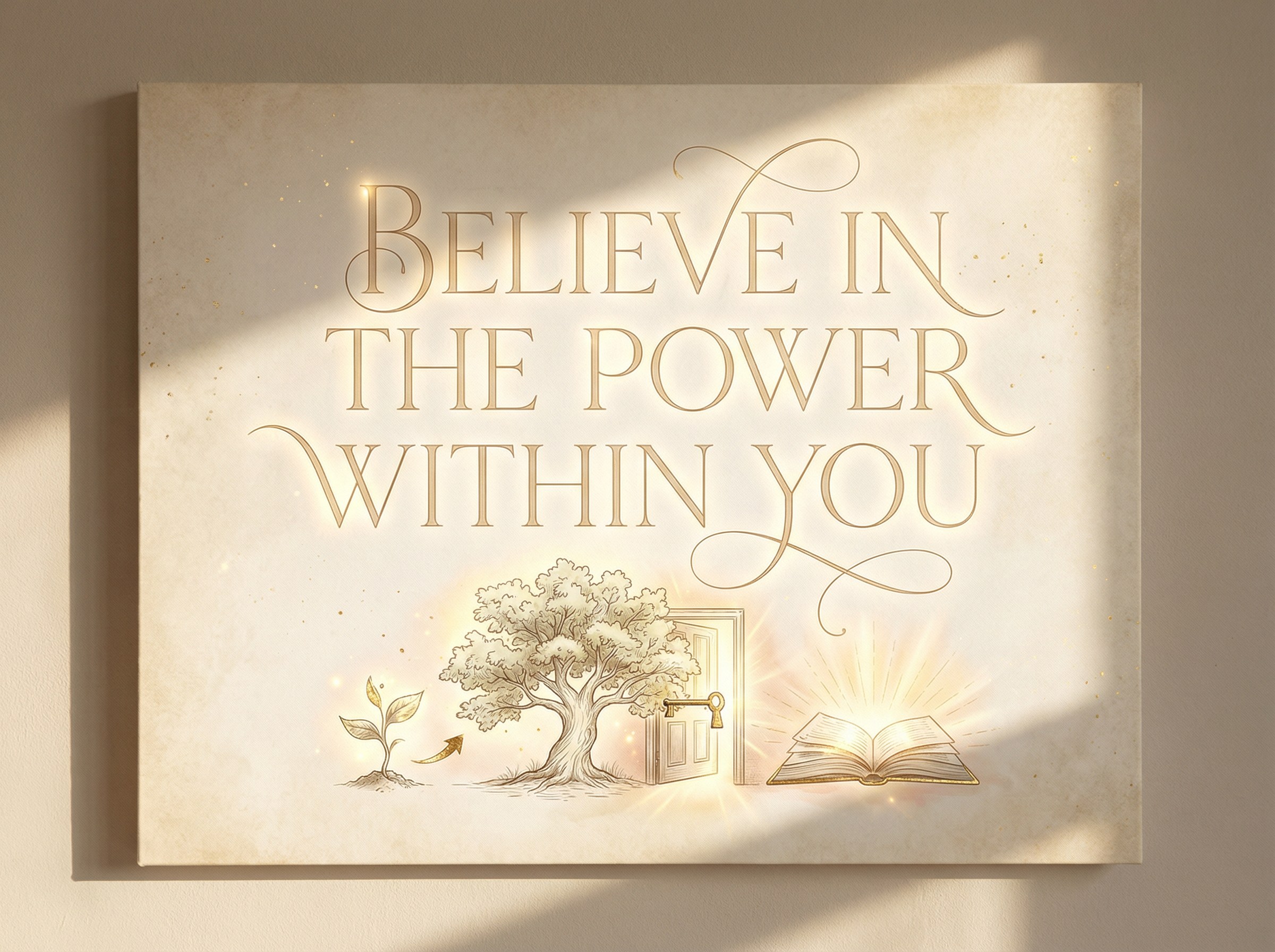 Self Belief — Believe in the Power Within You — Elegant refined sign