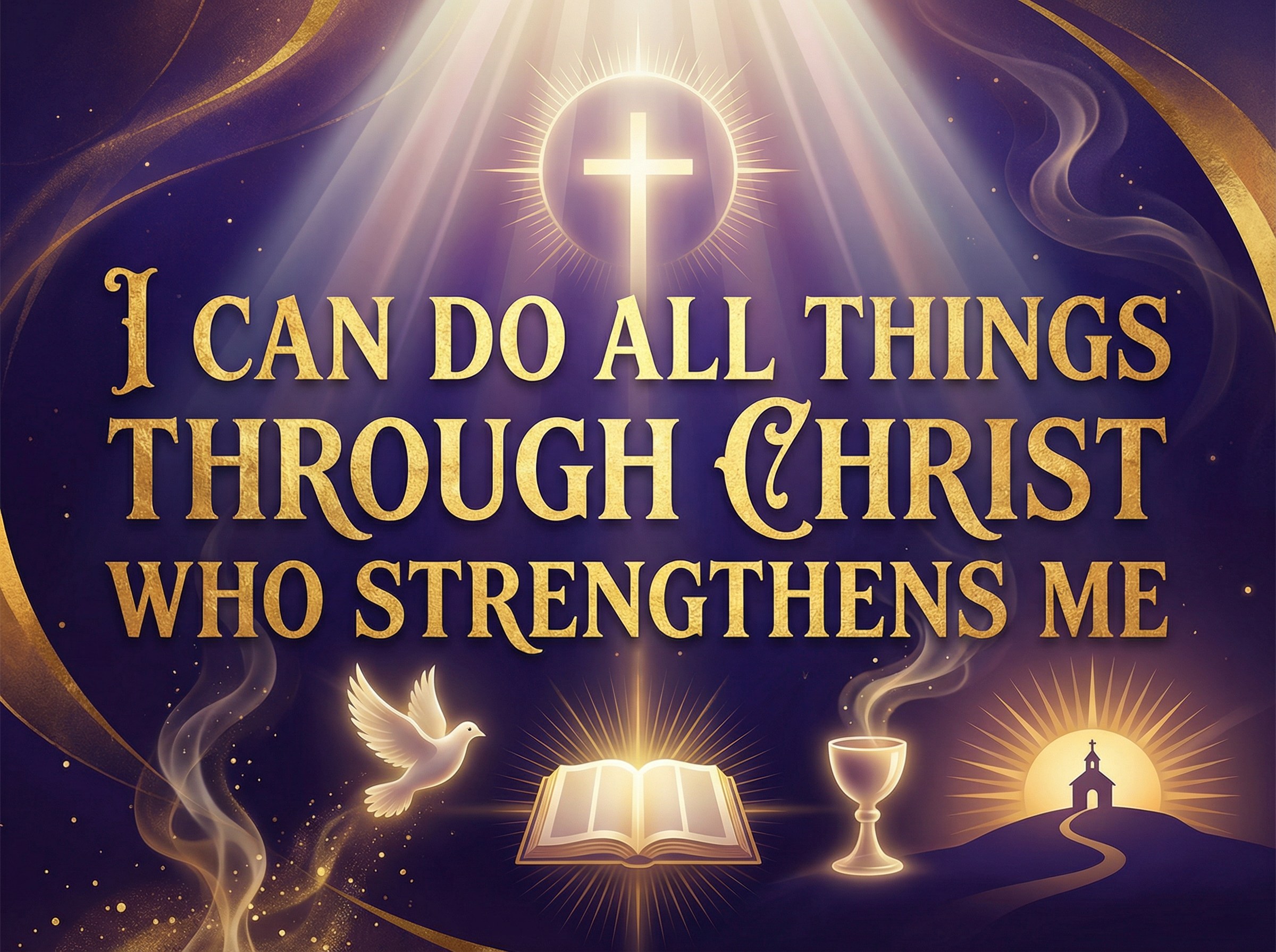 Christian Faith — I Can Do All Things Through Christ Who Strengthens Me — Sacred sign
